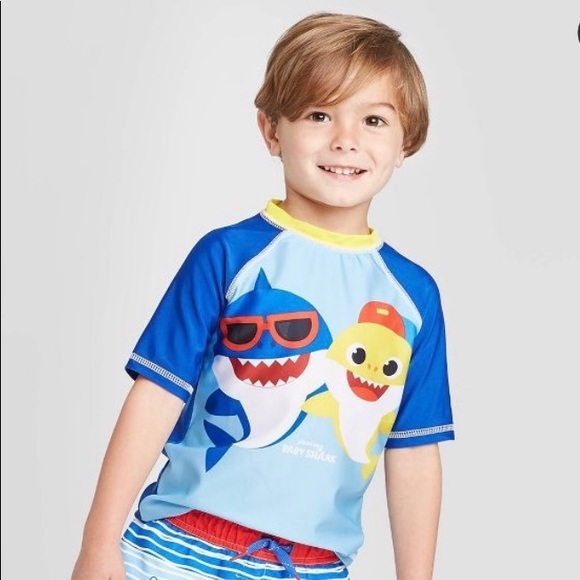 Swim Baby Shark Swim Trunks Rash Guard Top Poshmark